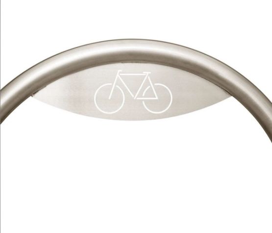  Arceau cycle inox en U avec picto vélo - NORMEQUIP