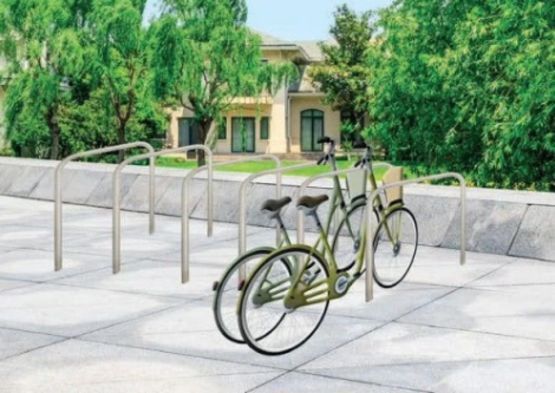  Arceau cycle inox en U avec picto vélo - Abri vélo