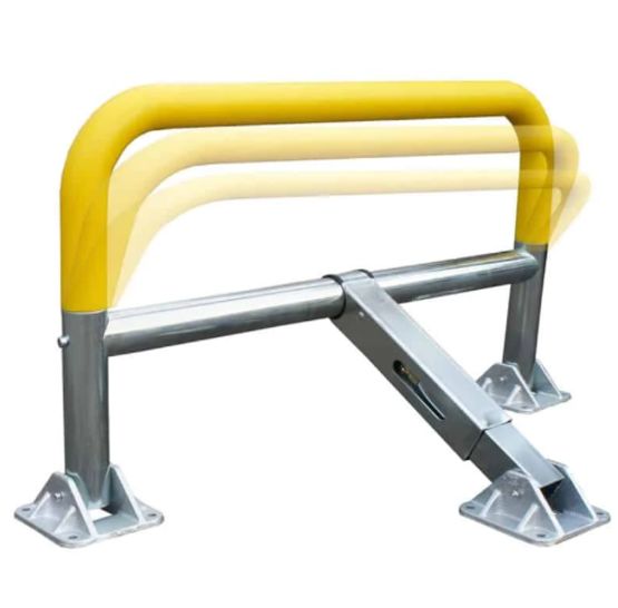 Arceau De Parking Rabattable STIER - Acier Galvanisé, Cadenas, Bandes Réfléchissantes - Anti-Stationnement Indésirable