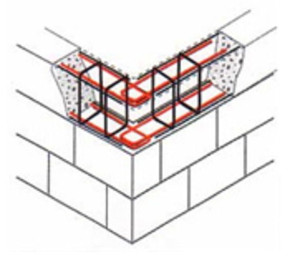 Armatures Complémentaires | Chaînages horizontaux / Chapeaux de rive / Treillis soudés  - produit présenté par ISOLTOP