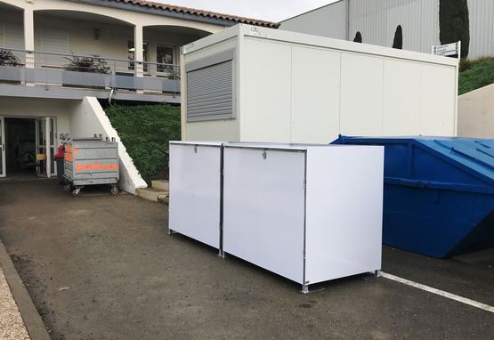 Armoire décorative pour conteneurs poubelles - abri bac personnalisables | Belben - Abri de conteneurs