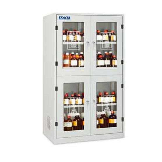  Armoire en acier à portes vitrées pour le stockage de produits chimiques et corrosifs | Série ECO Multirisque Portes vitrées - Matériel de laboratoire