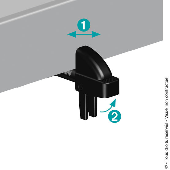  Arrêt Composite Automatique à Tirefond | 309 TORBEL - Volet battant en PVC ou composite