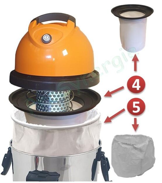 Aspirateur de ramonage | Spiro 250 eau et poussières 1300 W - produit présenté par PROSYNERGIE