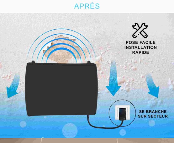 Assèchement des murs avec l'appareil ATE LC30 - produit présenté par HUMIDITÉ CONSEIL