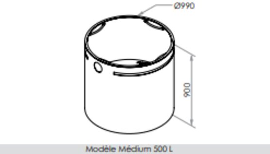  Bac à fleurs urbain | Bac à fleurs Pi en acier cylindrique avec réserve d’eau - Jardinières