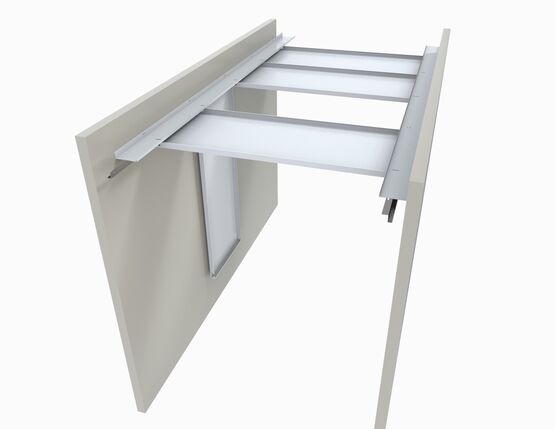  Bac métallique EC30 - Ouvrant et basculant 2 côtés - Plafonds suspendus  à lames