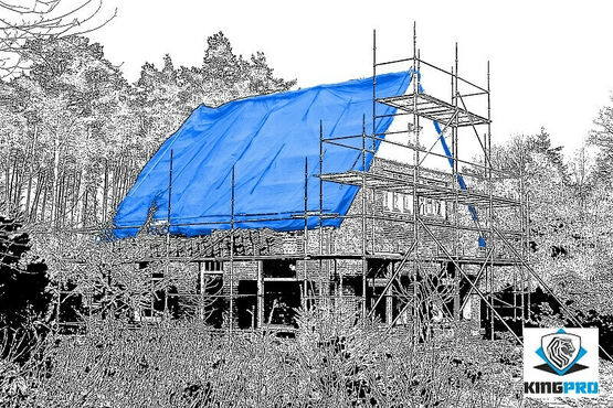 Bâche Ultra-lourde 250g/m² - toutes dimensions pour couverture de toiture | BACHEPE240-PREM - produit présenté par KINGPRO