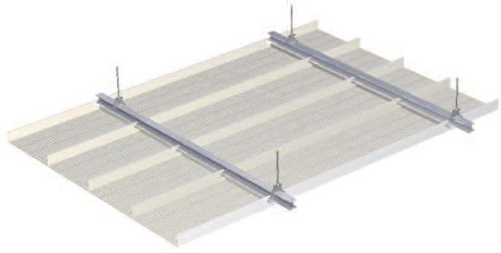  Bacs acier ou aluminium autoportants perforés | Horus - Plafonds suspendus  à lames