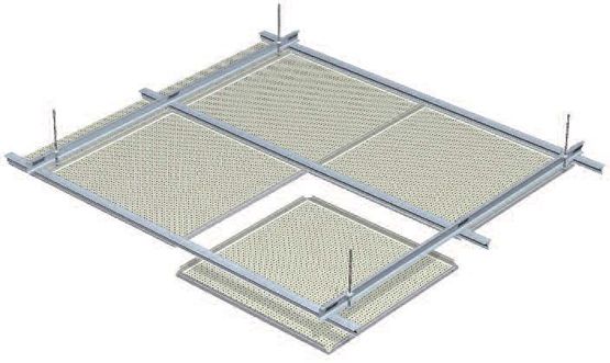  Bacs acier ou aluminium d&#039;aspect lisse sur ossature cachée | Monobac / Monodécor - Accessoires pour faux-plafonds