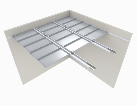 Bacs autoportants à bords droits sur ossature apparente | EC2 BRD - produit présenté par ECHAME