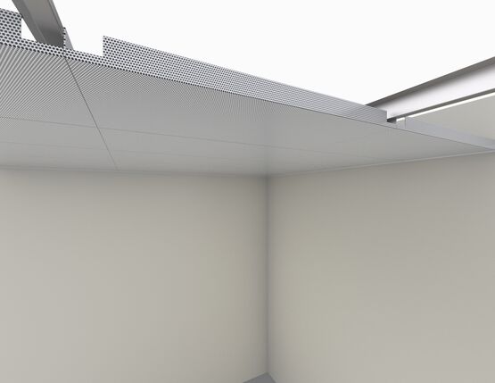  Bacs autoportants à bords droits sur ossature cachée | EC2 J - Plafonds suspendus  à lames