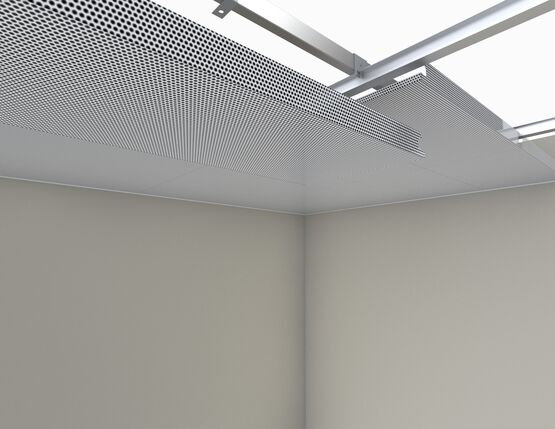  Bacs autoportants à bords droits sur ossature cachée | EC4 H - Plafonds suspendus  à lames