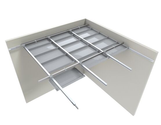 Bacs autoportants à bords droits sur ossature cachée | EC4 H - produit présenté par ECHAME