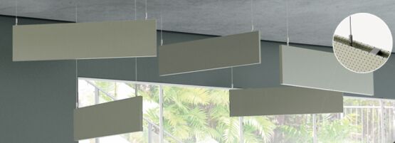  Baffles acoustiques suspendus | PHONOSTEEL® VERTISON - Plafonds suspendus  à lames
