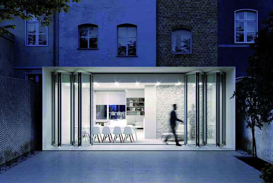  Baie pliante coulissante toute hauteur en bois, aluminium ou mixte | Ligne Inova Duoba Alumina - BIEBER