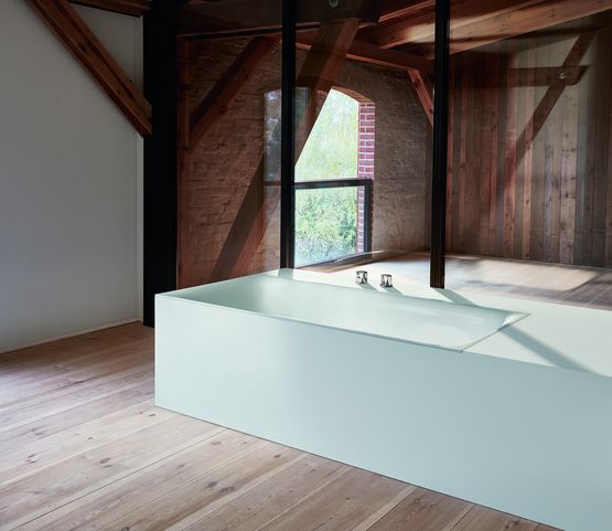  Baignoire encastrable en îlot aux rebords ultra fins en acier titane vitrifié | BetteLux - BETTE