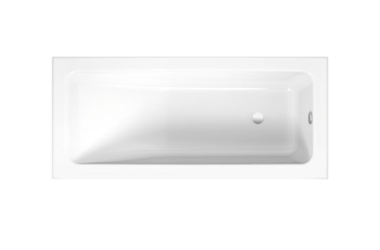  Baignoire rectangulaire semi-encastrée à tablier fixe acier titane vitrifié | BetteOne Relax Highline - Baignoire rectangulaire