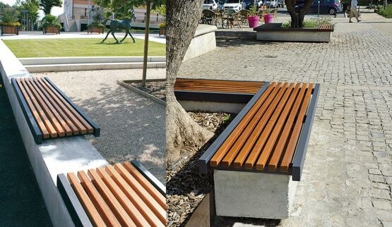 Banc, banquette, fauteuil, transat en acier thermolaqué et bois | Cinéo - produit présenté par UNIVERS & CITÉ