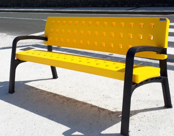  Banc de jardin en plastique recyclable Modo - Banc public