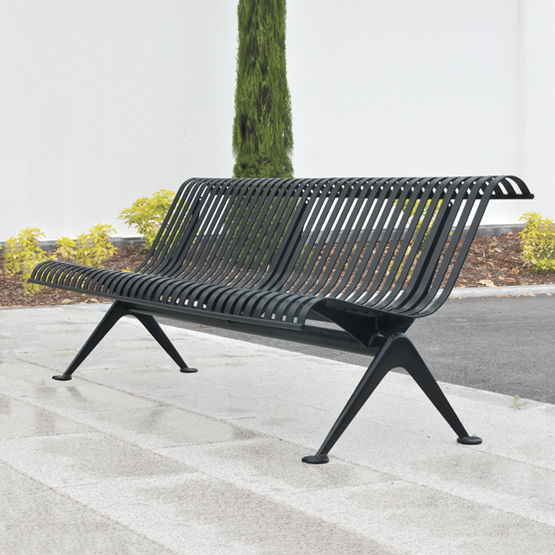 Banc en acier à lames verticales | Banc Lisbonne