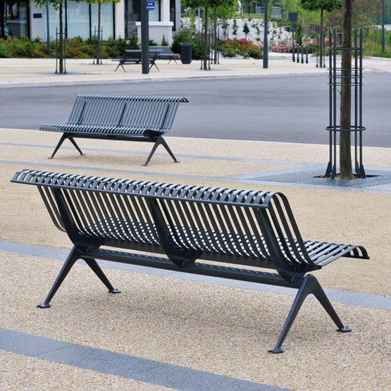  Banc en acier à lames verticales | Banc Lisbonne - AREA