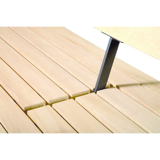 Banc en bois et acier à dossier flexible | Linea Flex 379