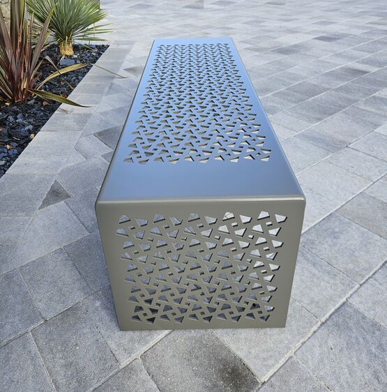  Banc méridienne en acier | Wellington  - Banc public