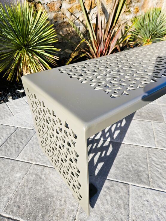  Banc méridienne en acier | Wellington  - Banc public
