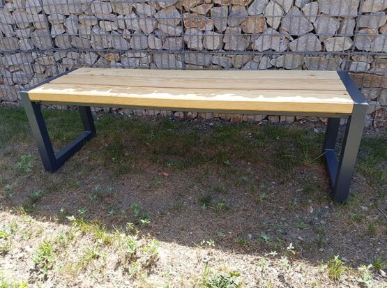  Banc méridienne en bois et en acier pour milieu urbain | MIAMI WOOD - Banc public