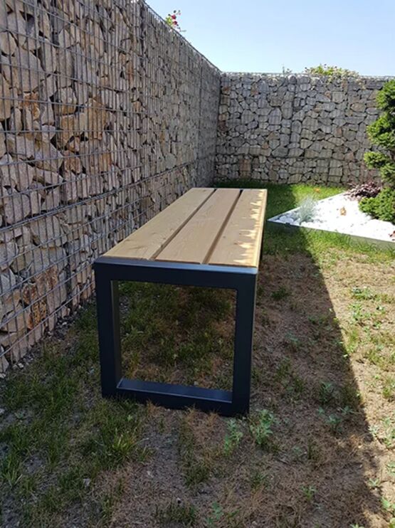 Banc méridienne en bois et en acier pour milieu urbain | MIAMI WOOD - produit présenté par URBANECO 42