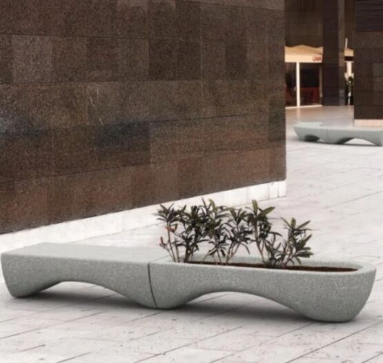  Banc méridienne jardinière béton | Coogee  - Jardinières