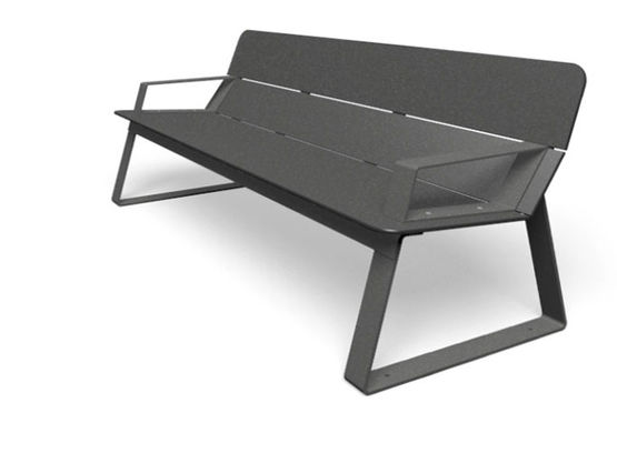 Banc public en acier galvanisé et HPL pour agencements urbains | SUPERFLY 117.0502 - produit présenté par PRO URBA