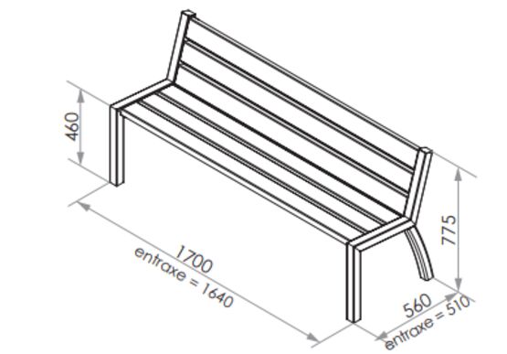 Banc public | Epure Banc Norm en acier et bois - produit présenté par SEMCO