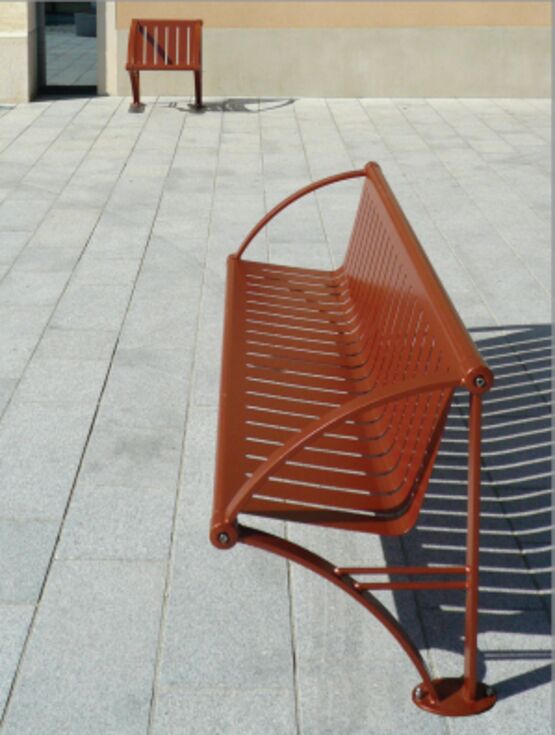 Banc urbain | Banc Amande en acier thermolaqué