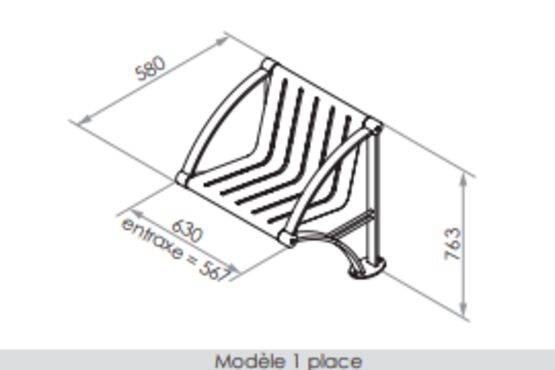  Banc urbain | Banc Amande en acier thermolaqué - SEMCO