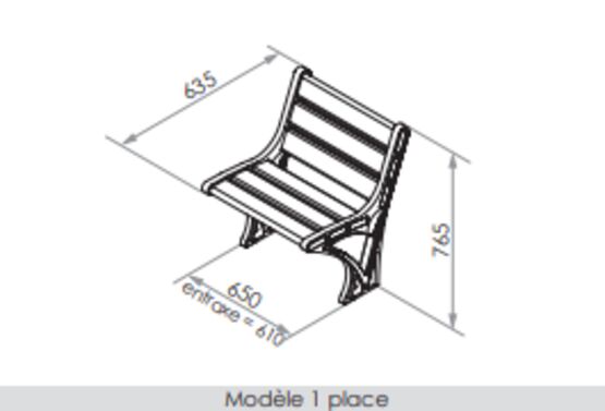  Banc urbain | Banc Rayon de Soleil en fonte GS et bois - SEMCO