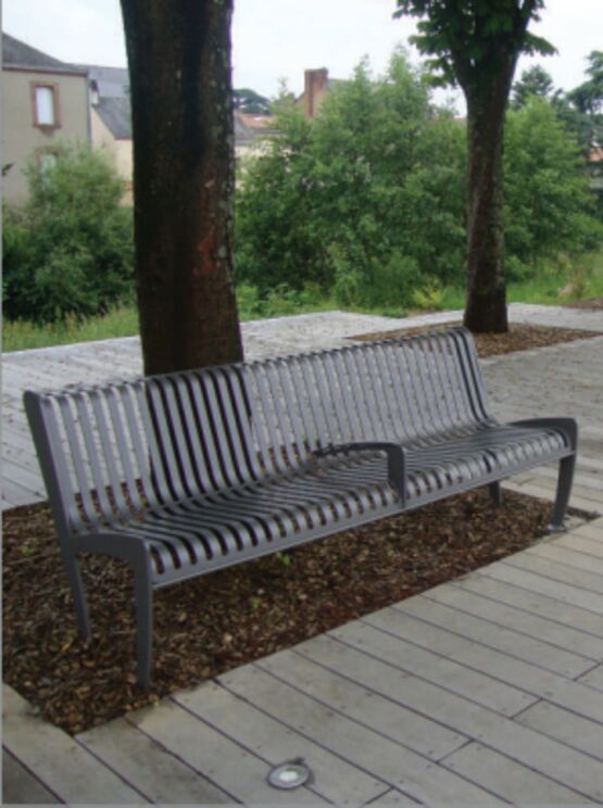Banc urbain | Campus en acier thermolaqué