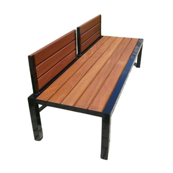  Banc urbain | Epure Banc Té en acier et bois - Banc public