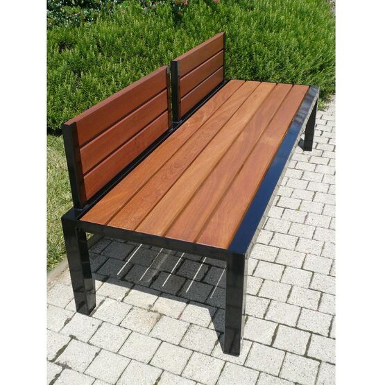  Banc urbain | Epure Banc Té en acier et bois - SEMCO
