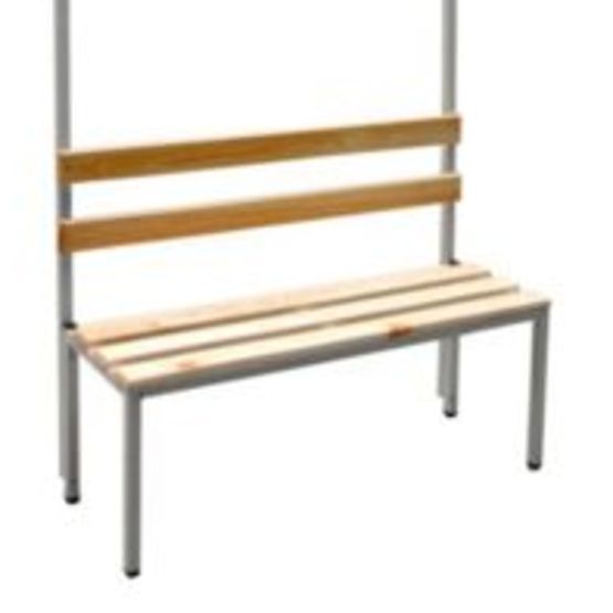  Banc vestiaire bois avec portes-manteaux - NORMEQUIP