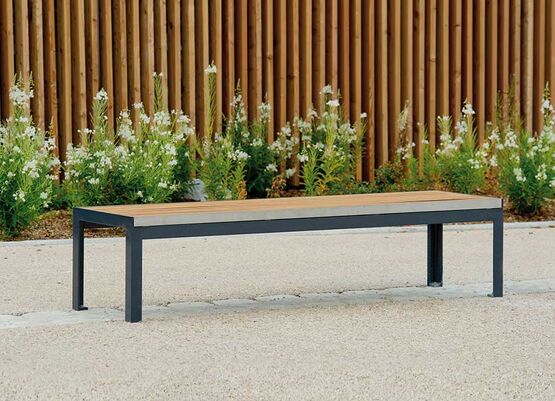  Bancs avec assise bois | Bancs Bologne - Banc public