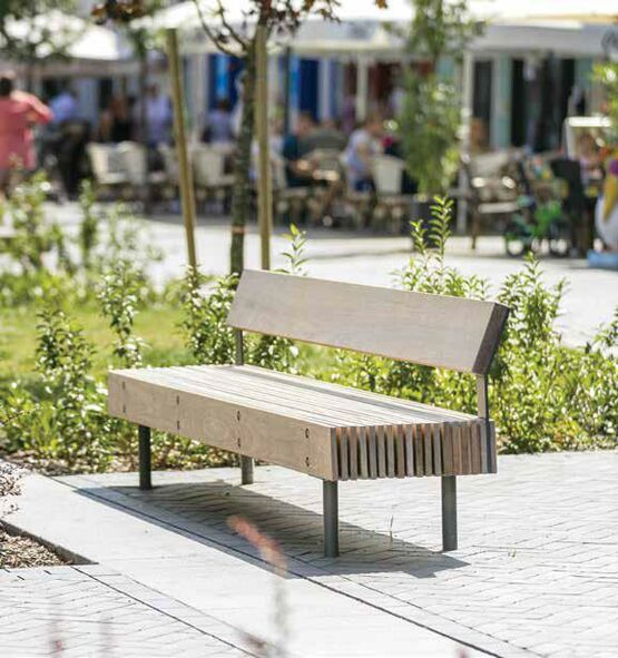 Bancs classiques pour espaces publics | EVO LUD  - produit présenté par EVO LUD