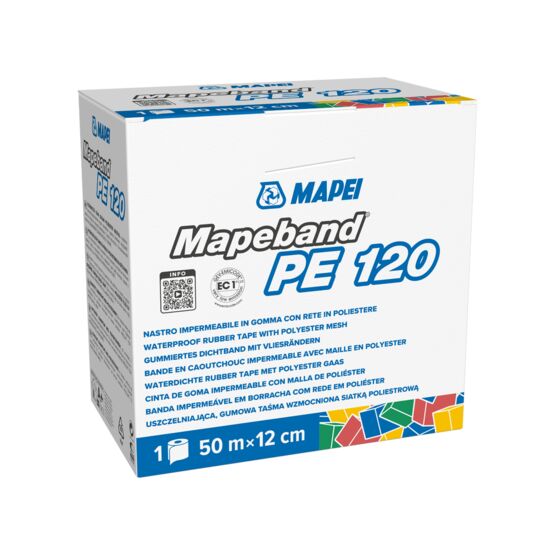 Bande d’étanchéité polyester caoutchoutée | MAPEBAND PE 120 pour angles et jonctions sous carrelage