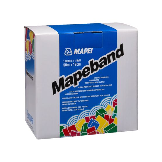 Bande d’étanchéité polyester caoutchoutée | MAPEBAND pour systèmes d’imperméabilisation