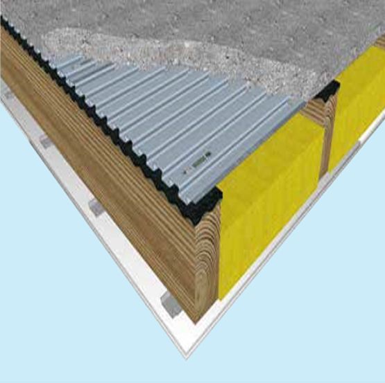  Bandes résilientes en caoutchouc granulé pour plancher LEWIS | CDM Stravitec Strip-W15a &amp; Strip-F5a - Bacs collaborants et planchers mixtes