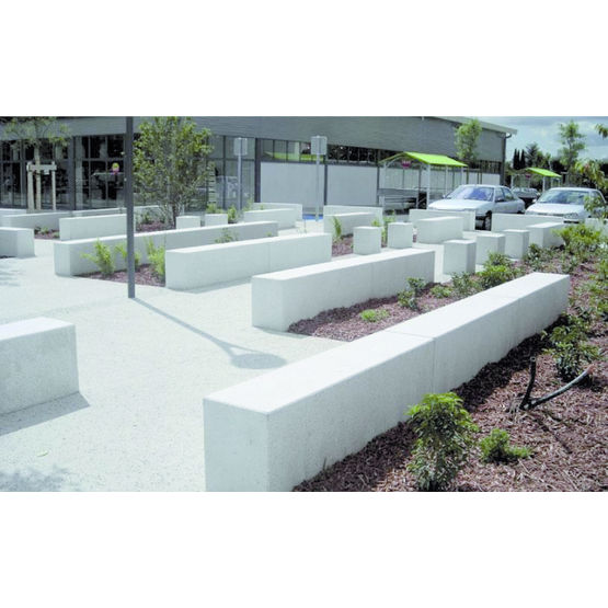 Banquette en pierre reconstituée pour l'aménagement urbain | Banquette Sitinao