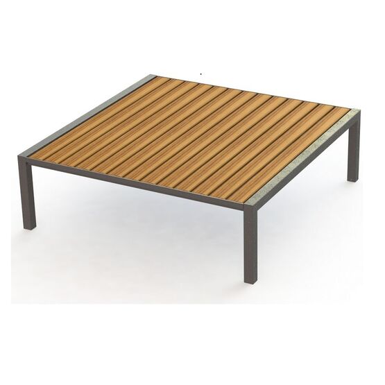  Banquette estrade | Epure Modèle Té en acier thermolaqué et assise bois - SEMCO