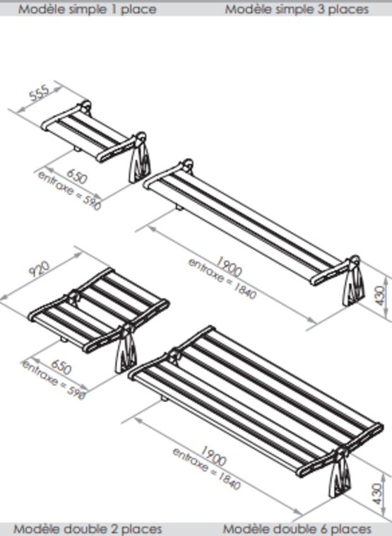  Banquette urbaine | Banquette Arc en ciel en fonte GS et bois - SEMCO