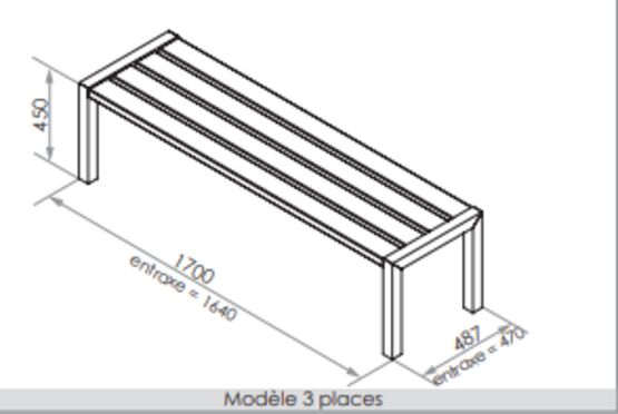  Banquette urbaine | Banquette Artimon en acier inoxydable et bois - Banc public